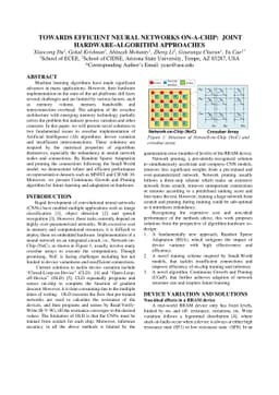 Towards Efficient Neural Networks On-a-chip: Joint Hardware-Algorithm
  Approaches