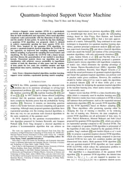 Quantum-Inspired Support Vector Machine
