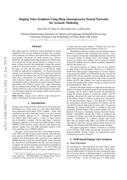 Singing Voice Synthesis Using Deep Autoregressive Neural Networks for
  Acoustic Modeling