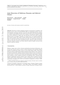 Joint Detection of Malicious Domains and Infected Clients