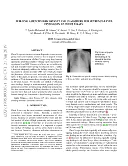 Building a Benchmark Dataset and Classifiers for Sentence-Level Findings
  in AP Chest X-rays