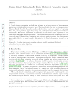 Copula Density Estimation by Finite Mixture of Parametric Copula
  Densities
