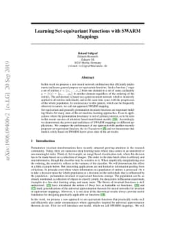 Learning Set-equivariant Functions with SWARM Mappings