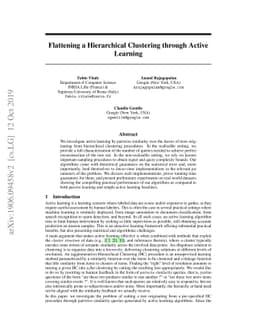 Flattening a Hierarchical Clustering through Active Learning