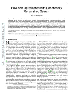 Bayesian Optimization with Directionally Constrained Search