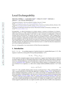 Local Exchangeability