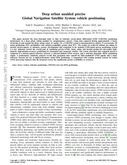 Deep urban unaided precise Global Navigation Satellite System vehicle
  positioning