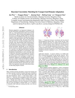 Bayesian Uncertainty Matching for Unsupervised Domain Adaptation