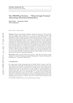 The PRIMPing Routine -- Tiling through Proximal Alternating Linearized
  Minimization