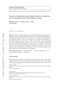 Towards a Blockchain based digital identity verification, record
  attestation and record sharing system