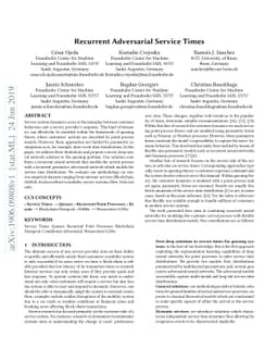 Recurrent Adversarial Service Times