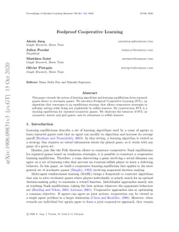 Foolproof Cooperative Learning