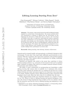 Lifelong Learning Starting From Zero