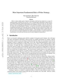 Most Important Fundamental Rule of Poker Strategy