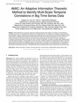 AMIC: An Adaptive Information Theoretic Method to Identify Multi-Scale
  Temporal Correlations in Big Time Series Data -- Accepted Version