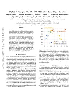 SkyNet: A Champion Model for DAC-SDC on Low Power Object Detection