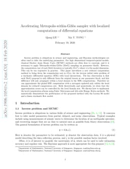 Accelerating Metropolis-within-Gibbs sampler with localized computations
  of differential equations