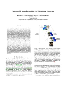 Interpretable Image Recognition with Hierarchical Prototypes
