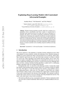 Explaining Deep Learning Models with Constrained Adversarial Examples