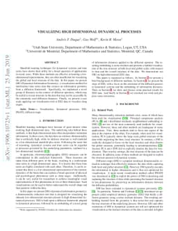 Visualizing High Dimensional Dynamical Processes