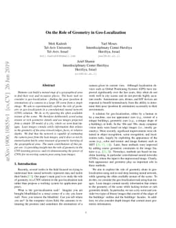 On the Role of Geometry in Geo-Localization