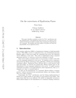 On the correctness of Egalitarian Paxos