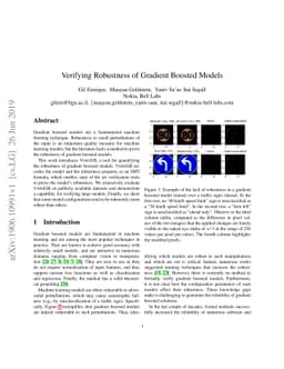 Verifying Robustness of Gradient Boosted Models