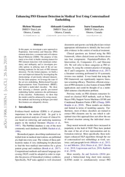 Enhancing PIO Element Detection in Medical Text Using Contextualized
  Embedding