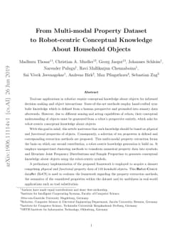 From Multi-modal Property Dataset to Robot-centric Conceptual Knowledge
  About Household Objects