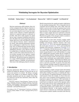 Modulating Surrogates for Bayesian Optimization