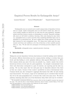 Empirical Process Results for Exchangeable Arrays