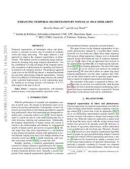 Enhancing temporal segmentation by nonlocal self-similarity