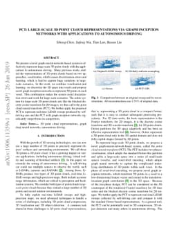 Large-scale 3D point cloud representations via graph inception networks
  with applications to autonomous driving
