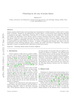 Clustering by the way of atomic fission