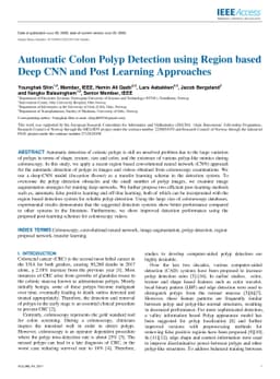 Automatic Colon Polyp Detection using Region based Deep CNN and Post
  Learning Approaches
