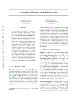 Adversarial Robustness via Label-Smoothing