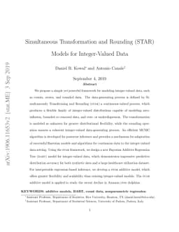 Simultaneous Transformation and Rounding (STAR) Models for
  Integer-Valued Data