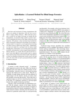 SpliceRadar: A Learned Method For Blind Image Forensics