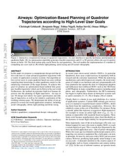 Airways: Optimization-Based Planning of Quadrotor Trajectories according
  to High-Level User Goals