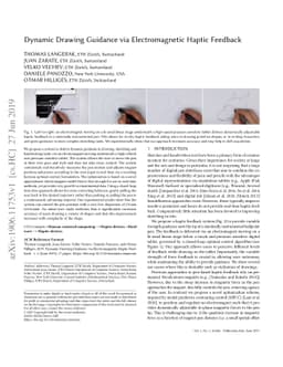 Dynamic Drawing Guidance via Electromagnetic Haptic Feedback