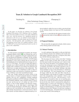 Team JL Solution to Google Landmark Recognition 2019