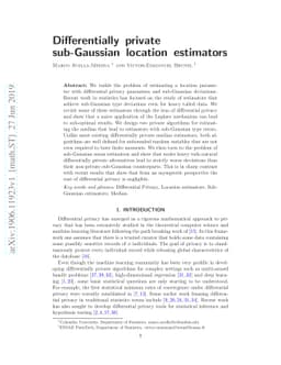 Differentially private sub-Gaussian location estimators