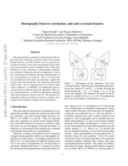 Homography from two orientation- and scale-covariant features