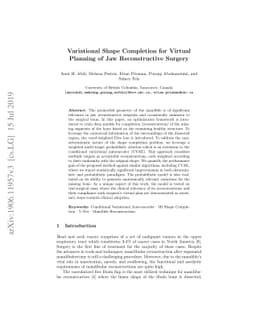 Variational Shape Completion for Virtual Planning of Jaw Reconstructive
  Surgery