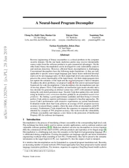 A Neural-based Program Decompiler
