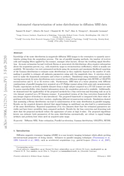 Automated characterization of noise distributions in diffusion MRI data