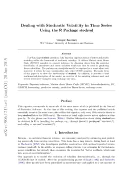 Dealing with Stochastic Volatility in Time Series Using the R Package
  stochvol