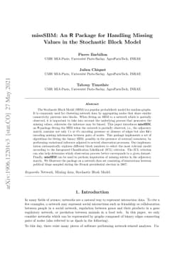 missSBM: An R Package for Handling Missing Values in the Stochastic
  Block Model