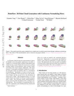 PointFlow: 3D Point Cloud Generation with Continuous Normalizing Flows