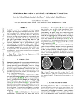 Improved ICH classification using task-dependent learning